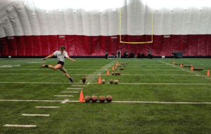 Becca Longo NCAA football kicker letter of intent