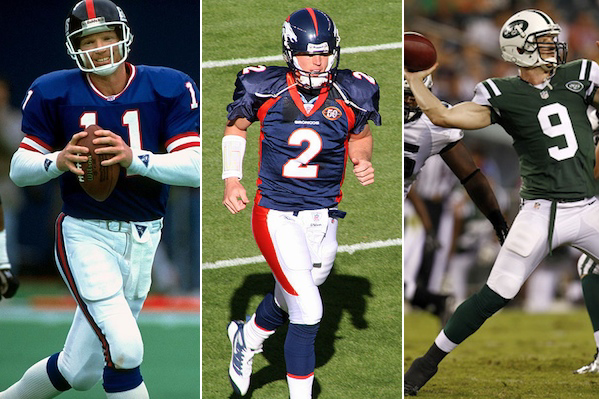 L-R: Phil Simms, Chris Simms, Matt Simms Simms quarterback academy Franklin Lakes, NJ